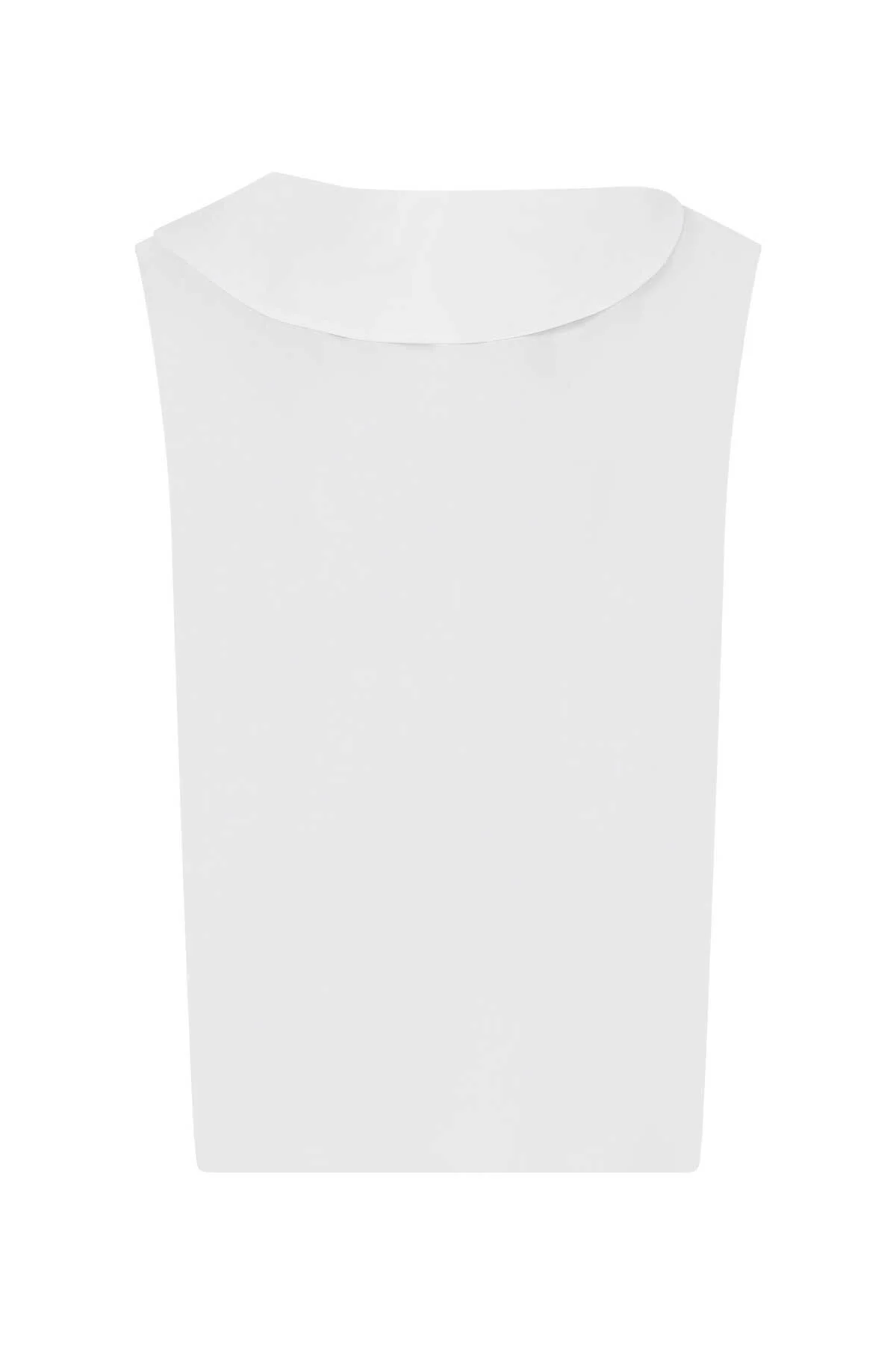 Yakalı Bluz Beyaz - 5