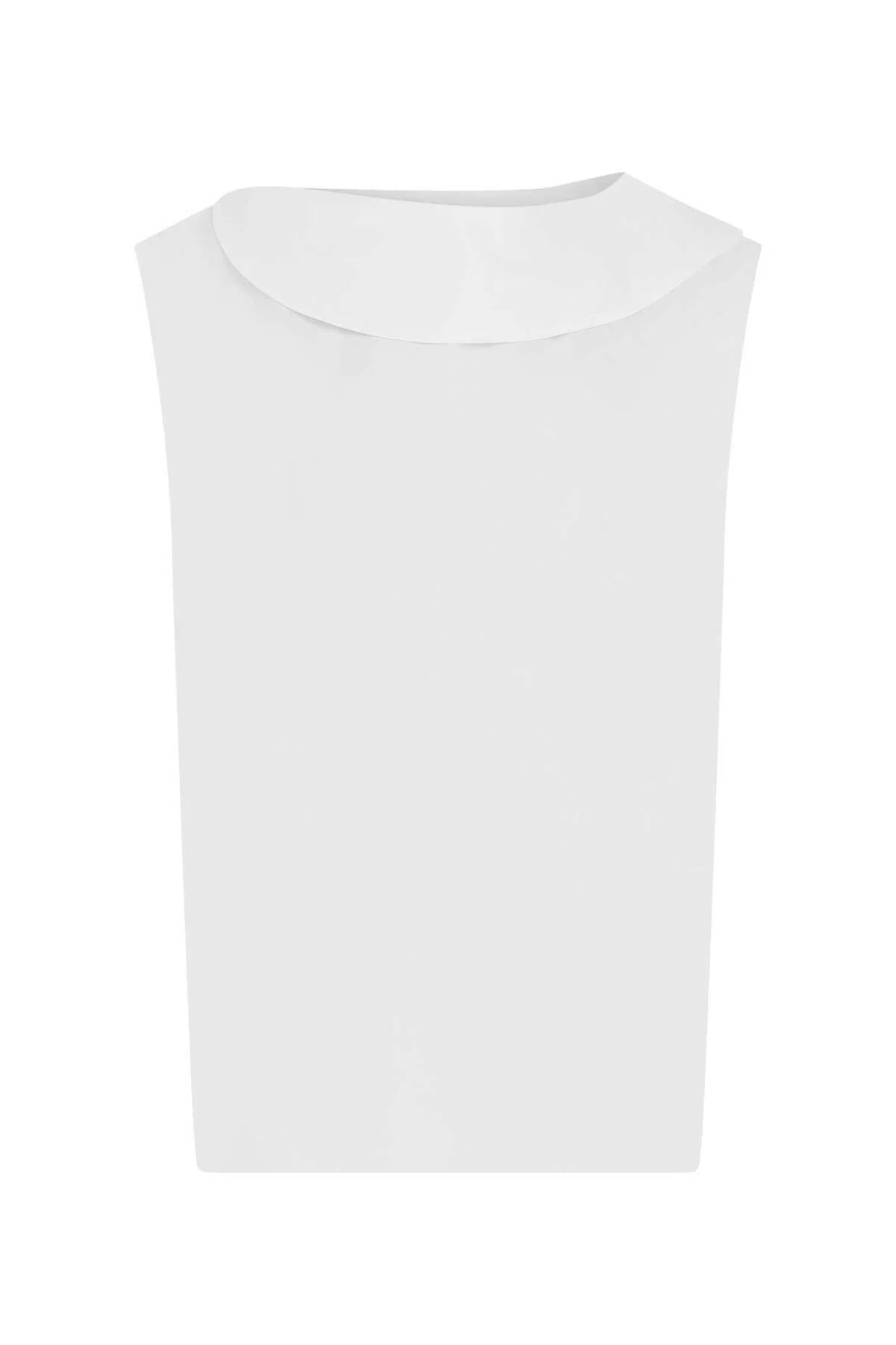 Yakalı Bluz Beyaz - 4