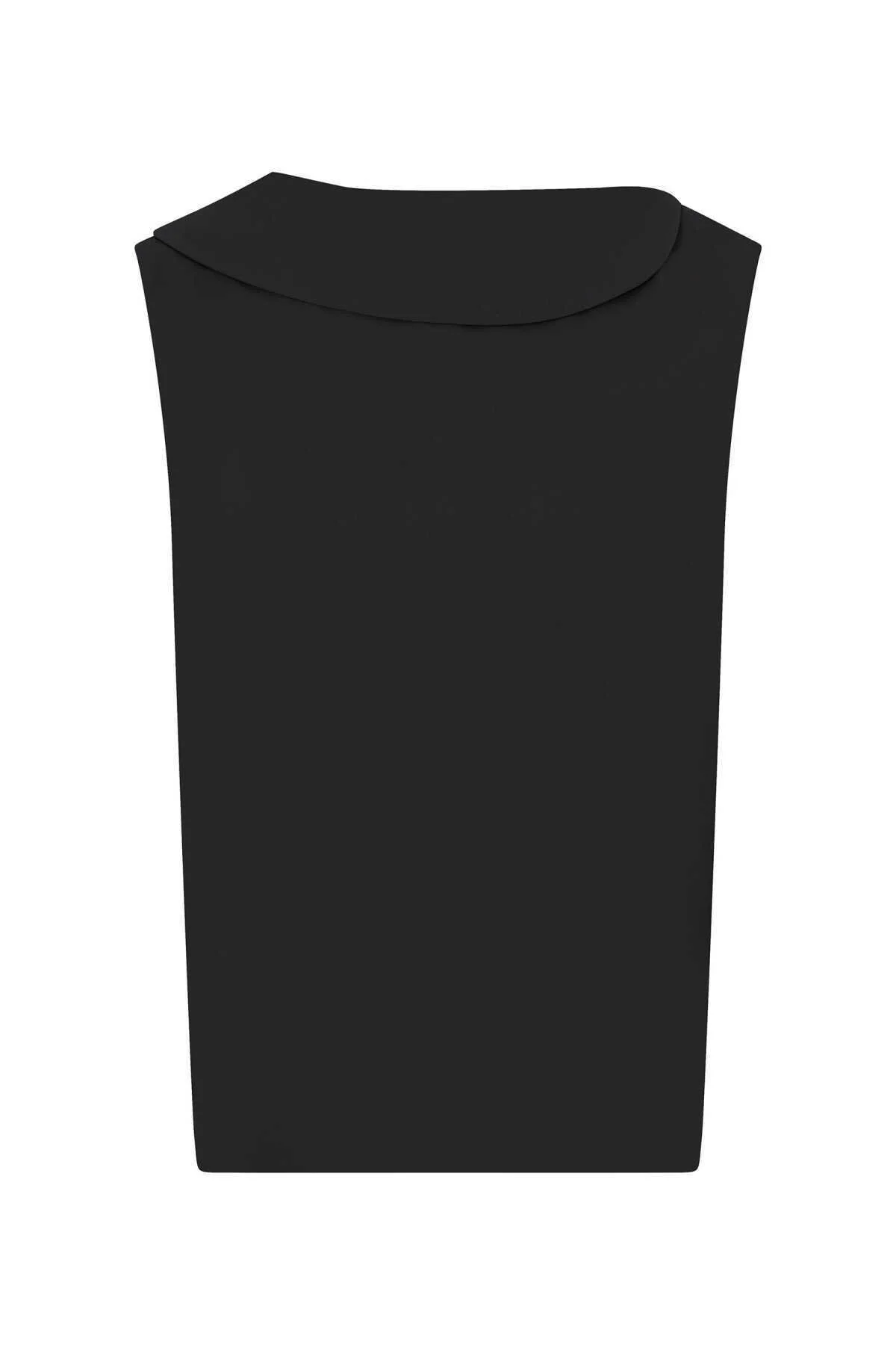 Yakalı Bluz Siyah - 4