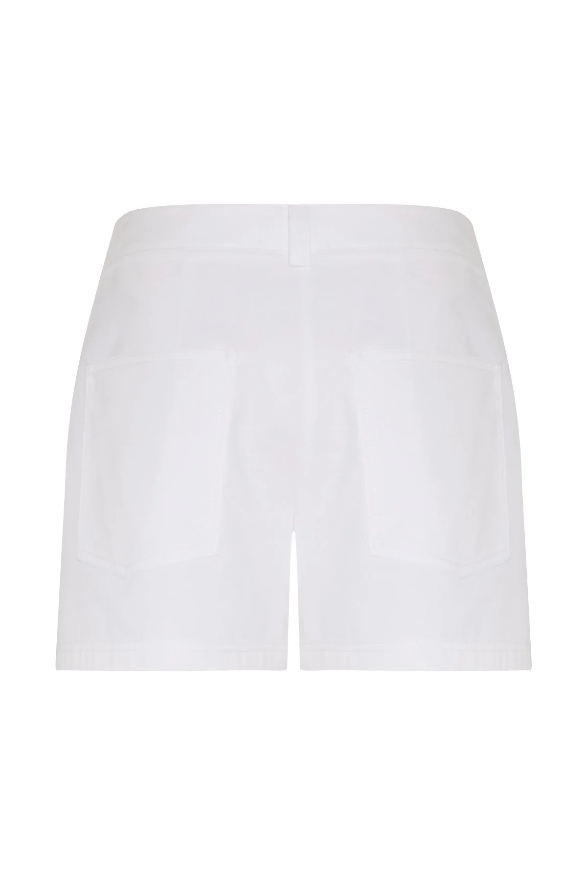Yan Cepli Şort Beyaz - 6
