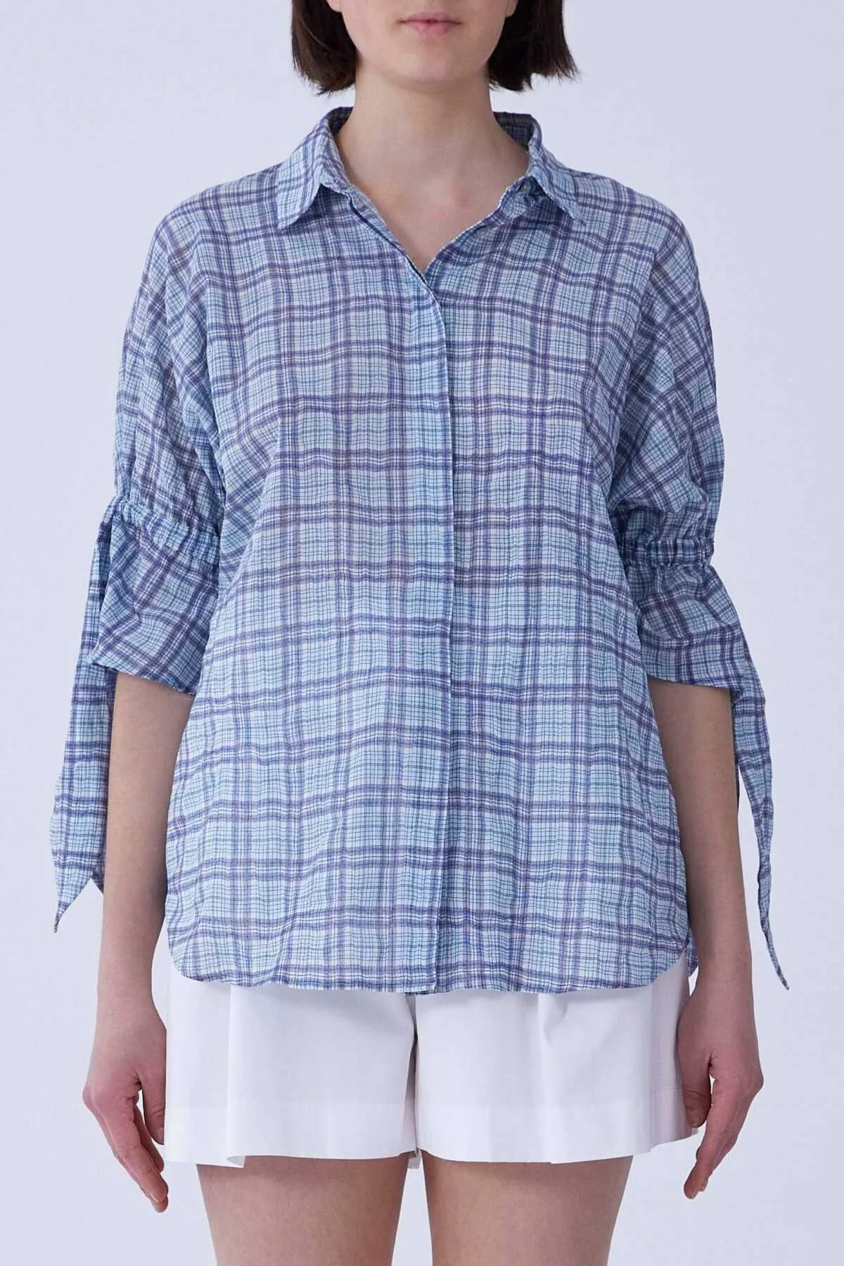 Yarım Kol Kareli Gömlek Standart Renk - 1