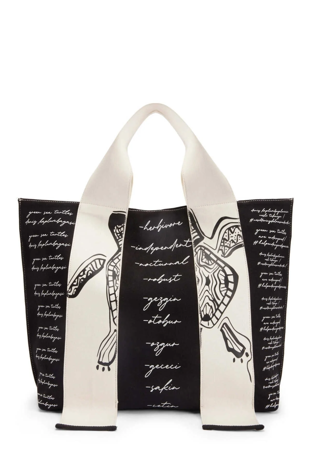 Yazı Desenli El Çantası Standart Renk - 1