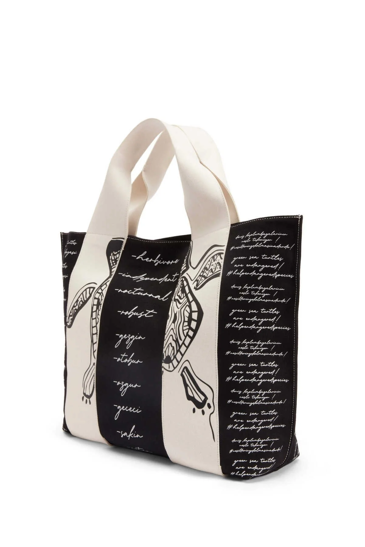 Yazı Desenli El Çantası Standart Renk - 2