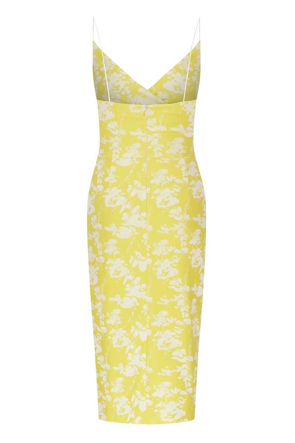 Yırtmaçlı Desenli Abiye Elbise Standart Renk - 5