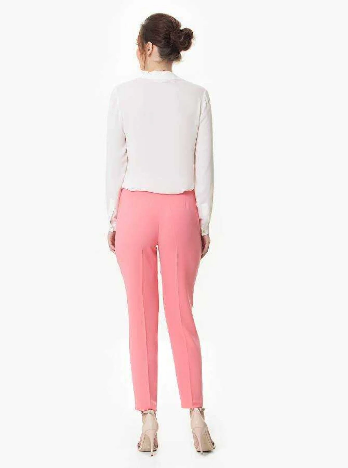 Yüksek Bel Kadın Pantolon Pembe - 2