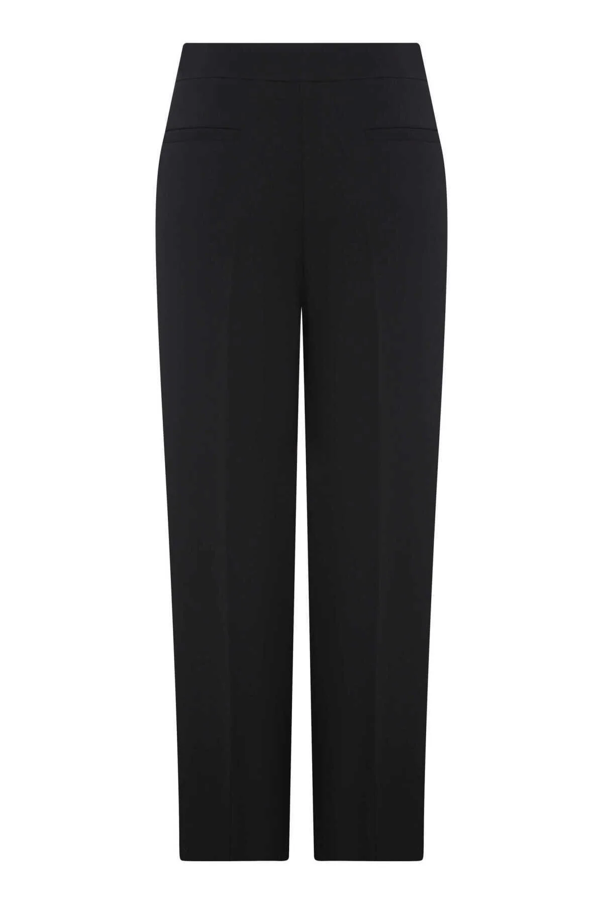  Yüksek Bel Kısa Paça Pantolon Siyah - 4