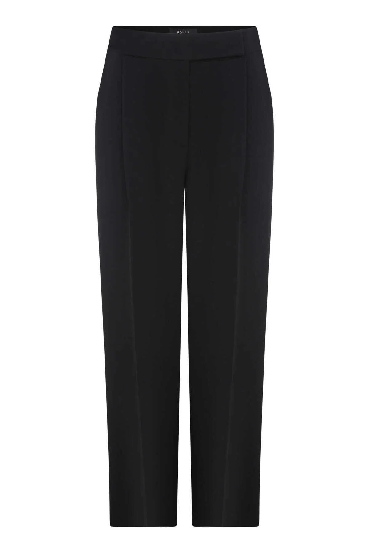  Yüksek Bel Kısa Paça Pantolon Siyah - 5