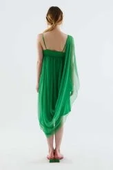 Askılı Abiye Elbise Yeşil - 2