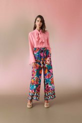 Beli Lastikli Geniş Paça Saten Pantolon Standart Renk Standart Renk