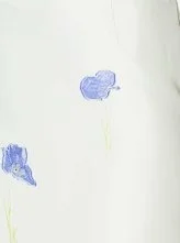 Çiçek Desenli Mini Etek Mavi - 3