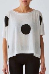 Daire Desenli T-shirt Standart Renk Standart Renk