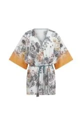 Desenli Kısa Kadın Kimono Standart Renk - 4