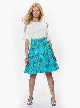Floral Detaylı Midi Etek Standart Renk 
