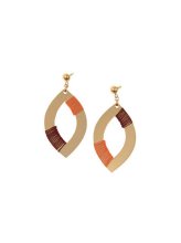 İp Sarmalı Oval Gold Küpe Standart Renk Standart Renk