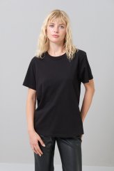 Basic Bisiklet Yaka T-shirt Siyah 