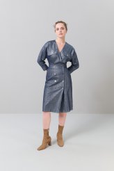 Denim Elbise Lacivert Lacivert