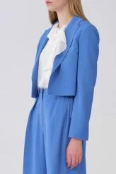 Kısa Kadın Ceket Mavi - 3
