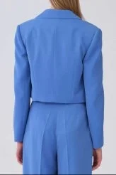Kısa Kadın Ceket Mavi - 2
