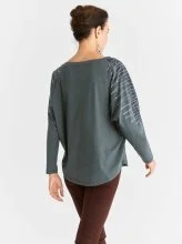  Kol İşlemeli Kadın Sweatshirt Standart Renk - 2