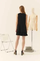  Taş İşlemeli Mini Elbise Siyah - 2