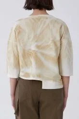Truvakar Kol Ön Detaylı Batik Desen Kadın Sweatshirt Ekru - 3