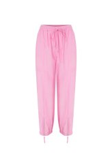 Beli Bağlamalı Kısa Paça Pantolon Pembe Pembe