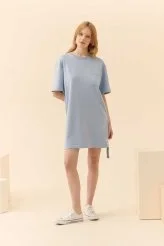 Mini Boy Günlük Elbise Mavi - 1