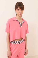 Polo Yaka T-shirt Pembe Pembe