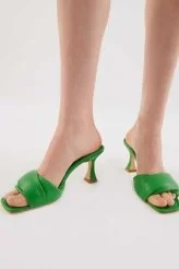 Yeşil Topuklu Kadın Terlik Yeşil - 1