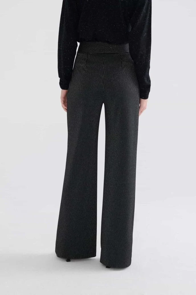  Bol Kesim Çizgili Kadın Pantolon Standart Renk - 2