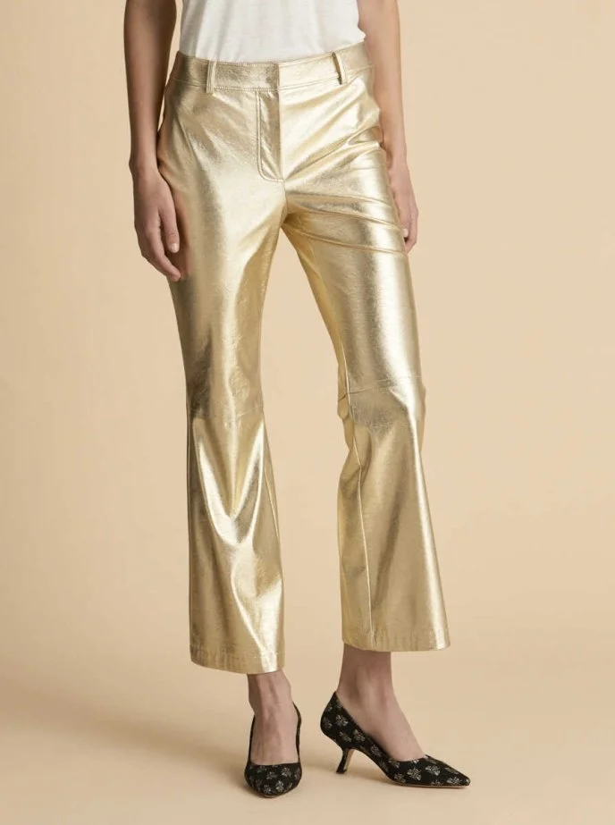  Kısa Paçalı Kadın Pantolon Gold - 3