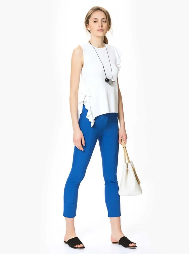 Skinny Kadın Pantolon Saks - 3