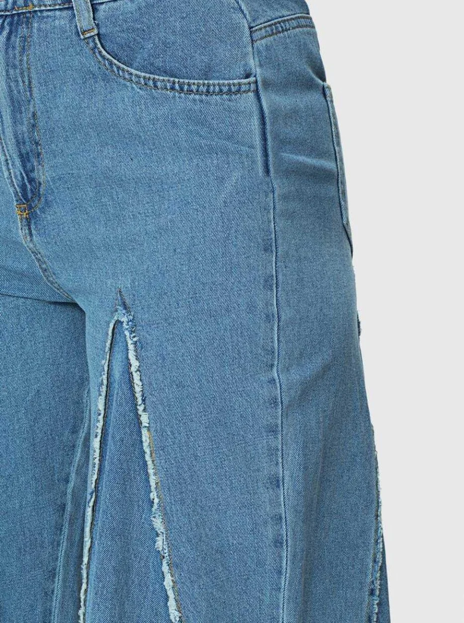  Bol Paça Jean Kadın Pantolon Standart Renk - 4