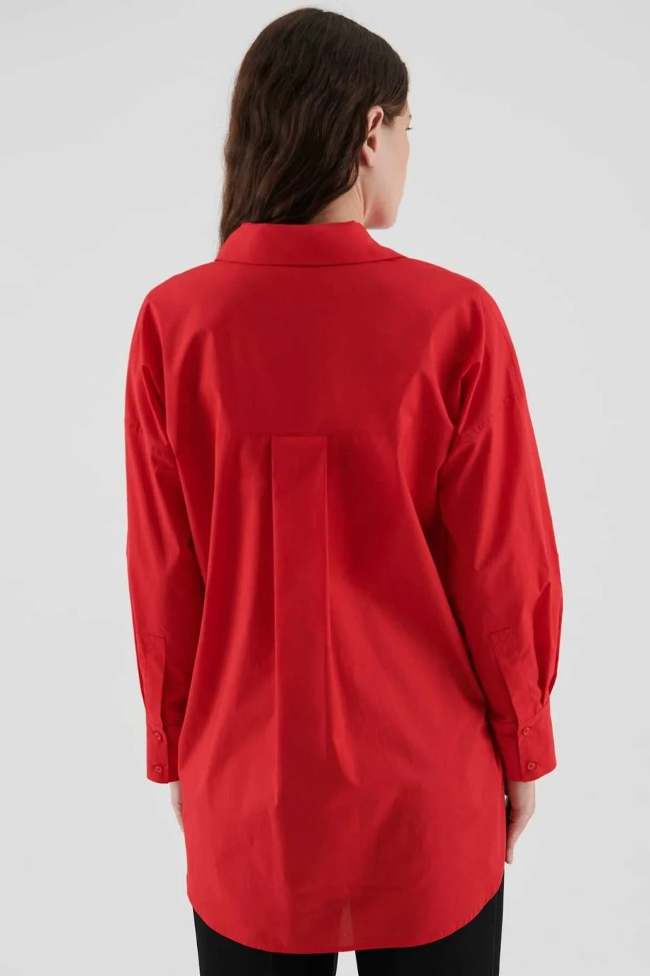  Cepli Kadın Gömlek Kırmızı - 2