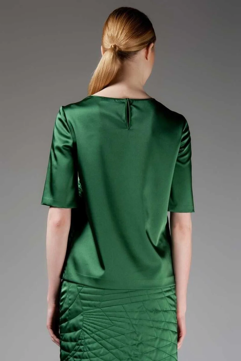 Desenli Bluz Yeşil - 2