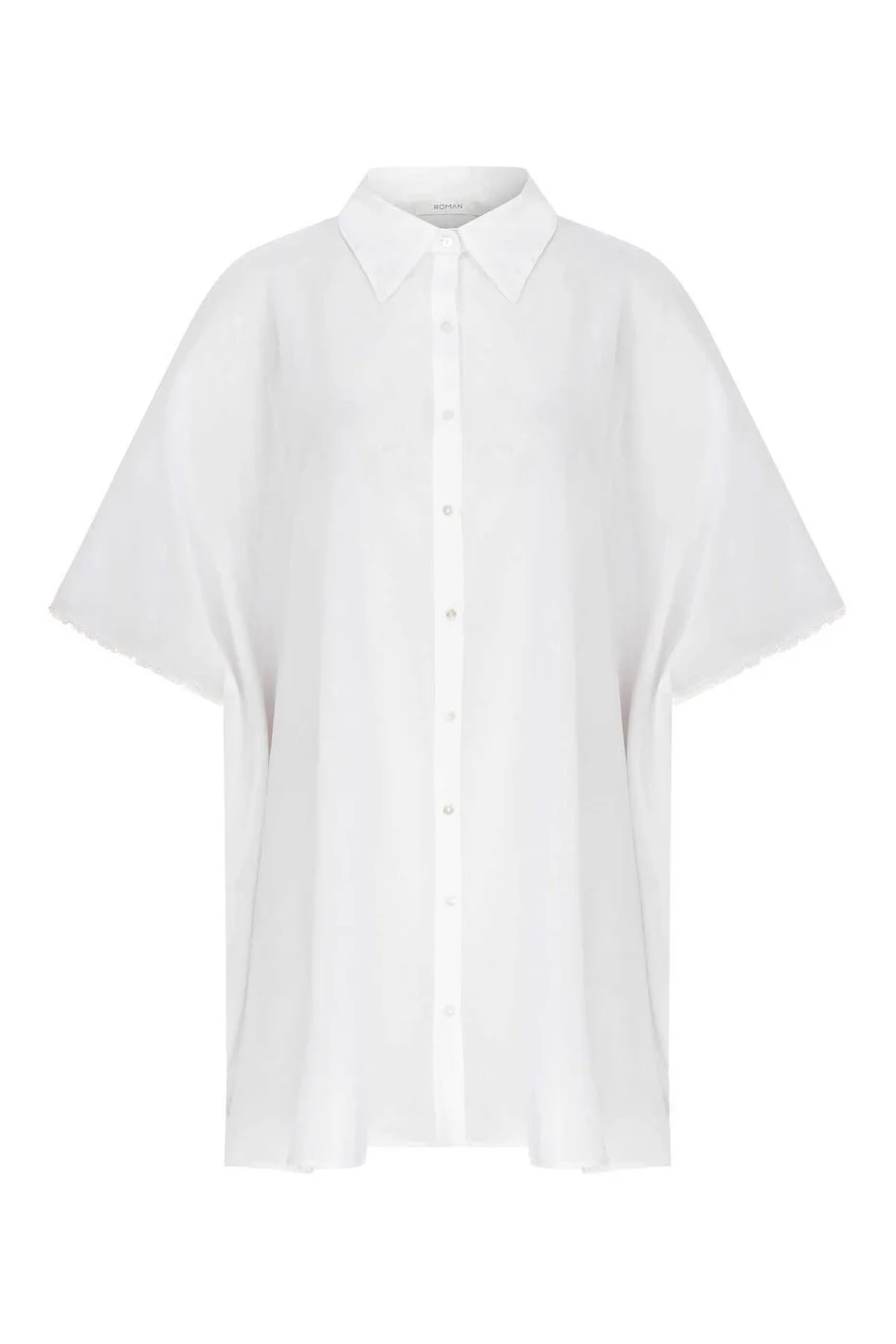 Kadın Gömlek Elbise Beyaz - 4