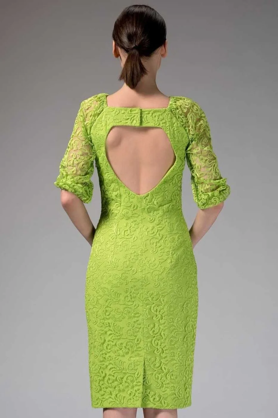  Truvakar Kol Sırt Detaylı Abiye Elbise Fıstık Yeşili - 2