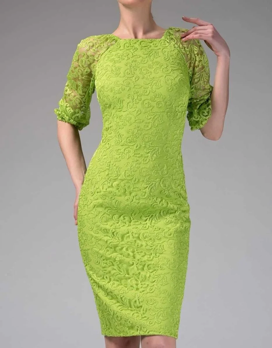  Truvakar Kol Sırt Detaylı Abiye Elbise Fıstık Yeşili - 1